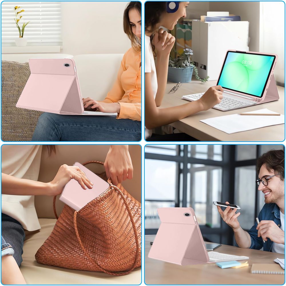 Tech-Protect SC Pen dėklas Galaxy Tab A9/A11 8.7 – rožinis -- Samsung Galaxy Tab A9