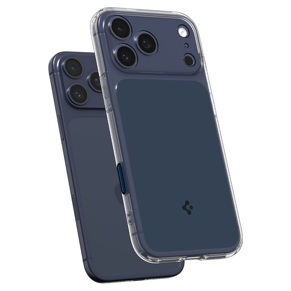 Spigen Thin Fit MagSafe dėklas iPhone 17 Pro Max – skaidrus mėlynas