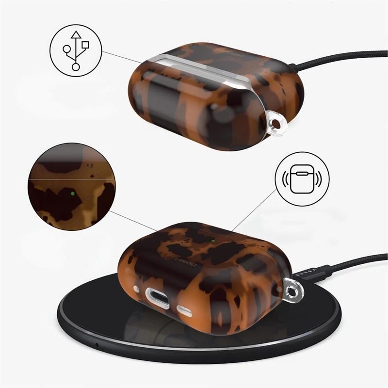 Tech-Protect Lamano dėklas AirPods Pro 3 – juodai rudas -- AirPods Pro 3