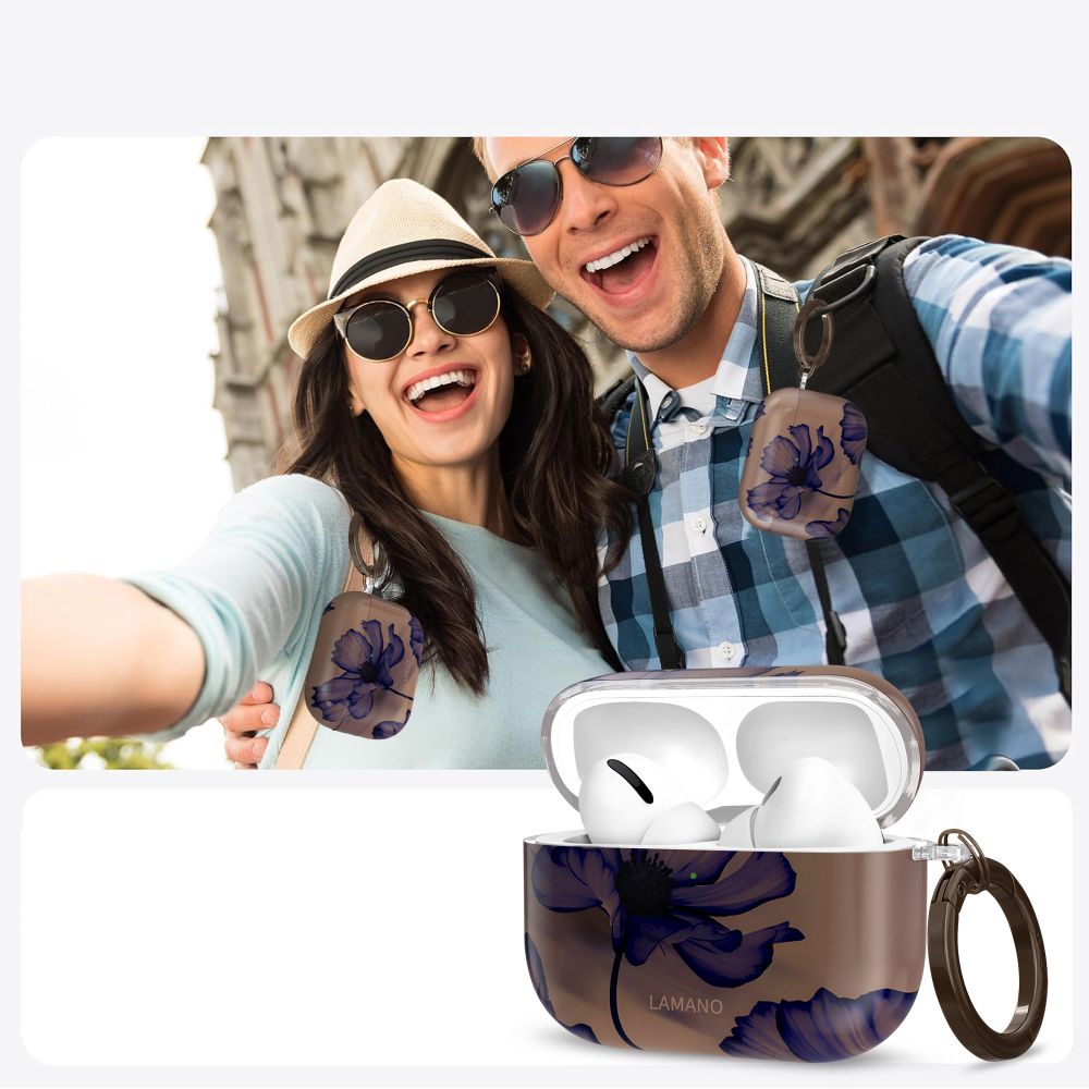Tech-Protect Lamano dėklas AirPods 3 Pro – rudas/violetinis -- AirPods 3