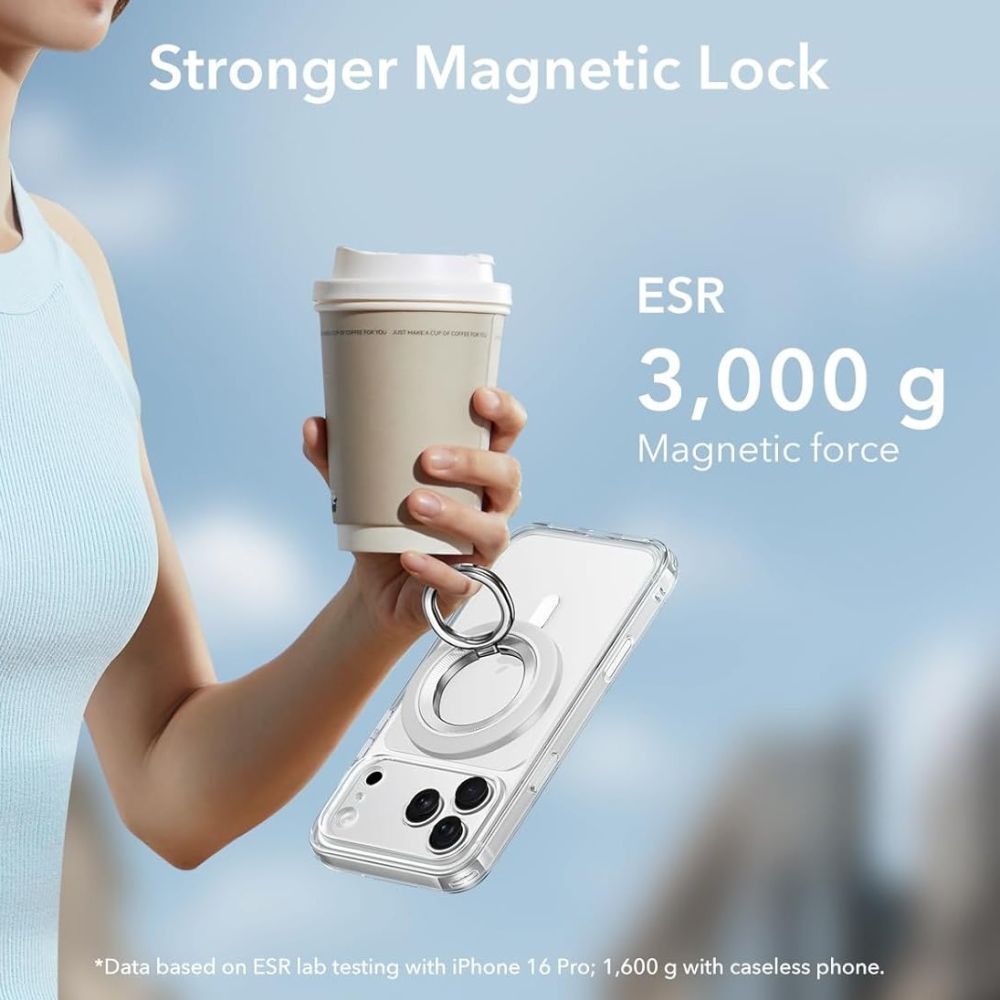 ESR Magnetic HaloLock MagSafe telefono laikiklis - baltas -- Cell phone holders