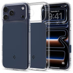 Spigen Thin Fit MagSafe dėklas iPhone 17 Pro – skaidrus mėlynas