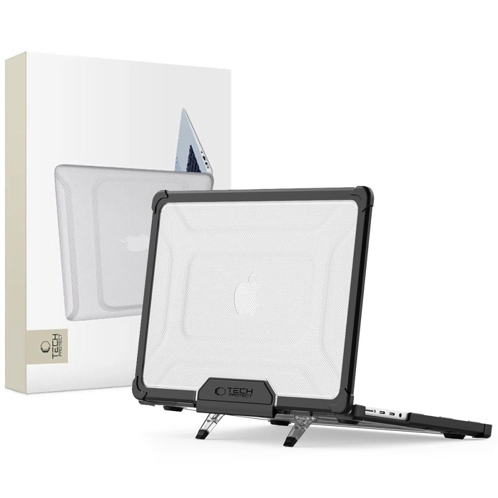 Tech-Protect SmartShell Pro dėklas, skirtas Macbook Pro 14 M1 / M2 / M3 / M4 / M5 2021-2025 - juodas ir skaidrus -- Cell...
