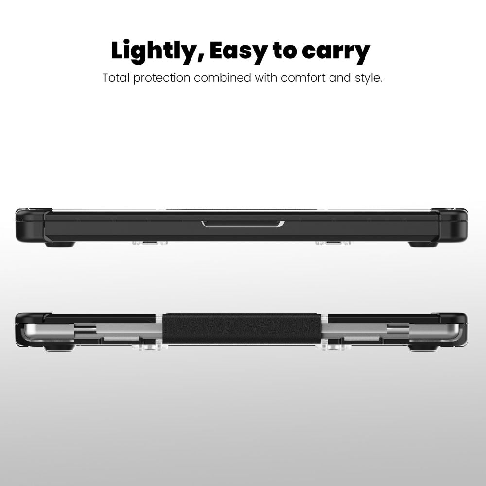 Tech-Protect SmartShell Pro dėklas, skirtas Macbook Pro 14 M1 / M2 / M3 / M4 / M5 2021-2025 - juodas ir skaidrus -- Cell...