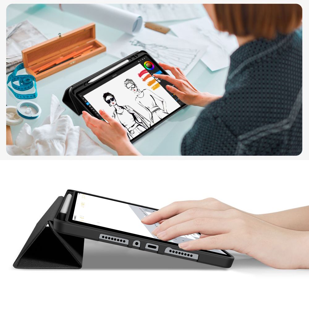 TechProtect SmartCase Pen dėklas Poco Pad M1 / Redmi Pad 2 Pro – juodas -- Xiaomi Poco Pad M1