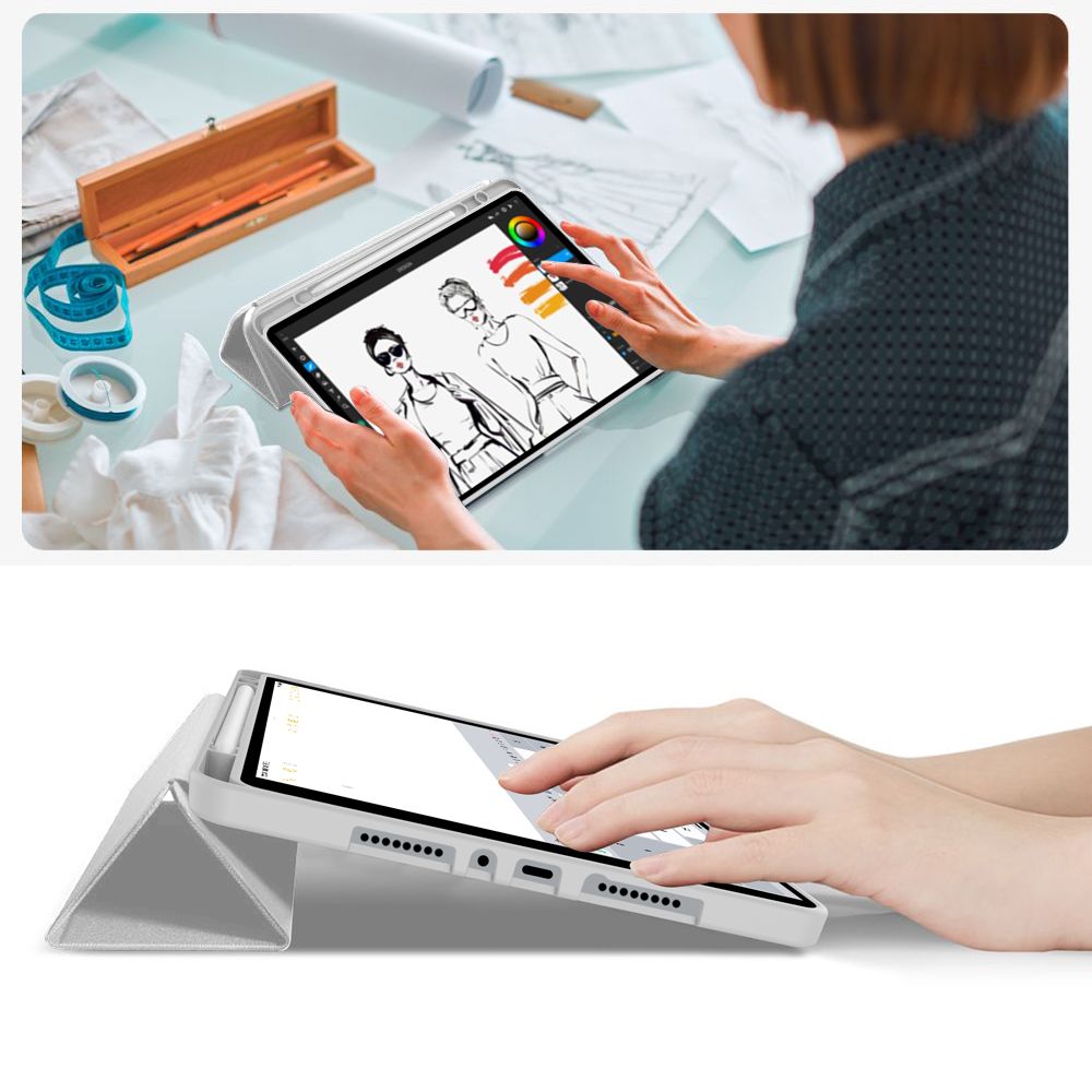 TechProtect SmartCase Pen dėklas Xiaomi Poco Pad M1 – pilkas -- Xiaomi Poco Pad M1