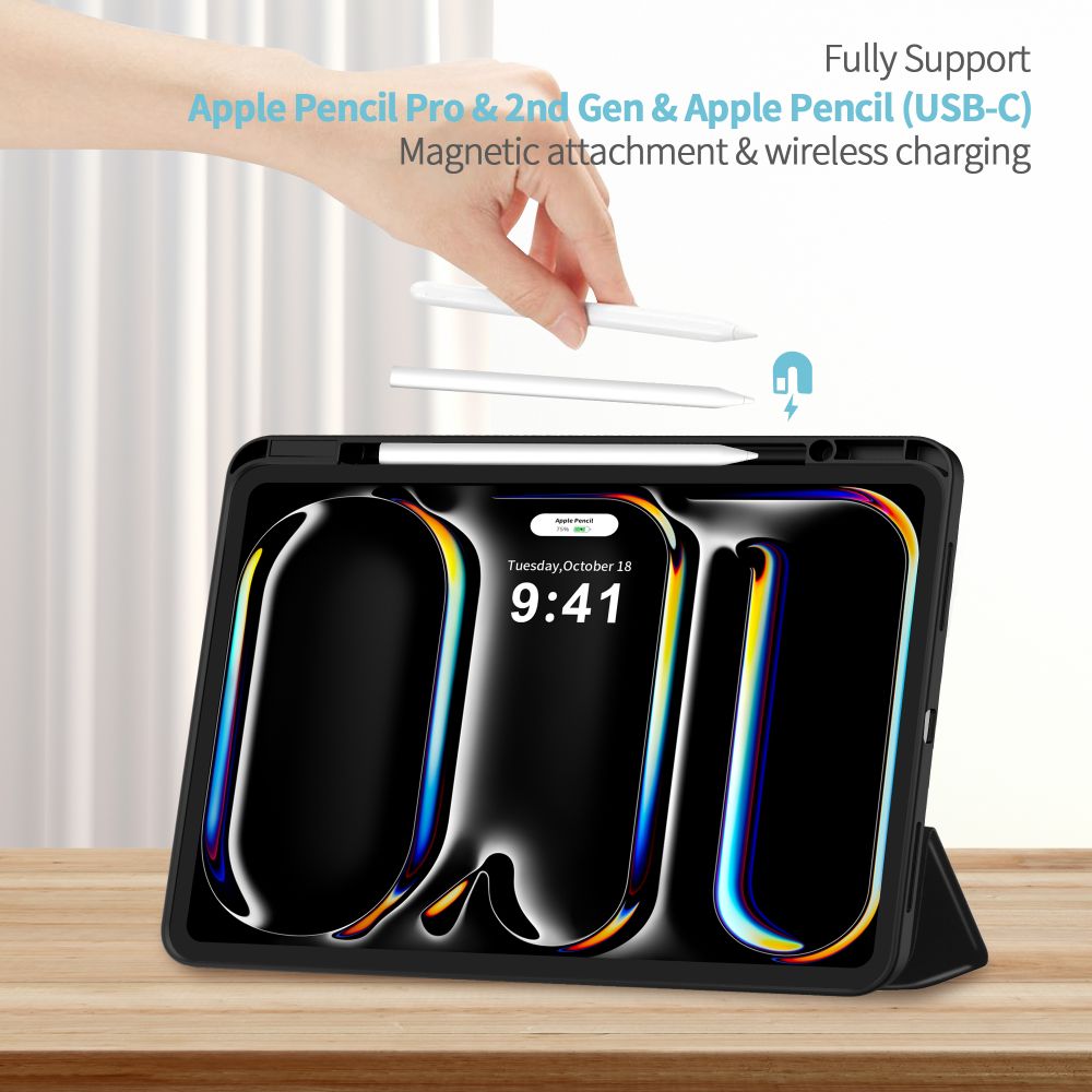 Tech-Protect SC rašiklio dėklas, skirtas iPad Pro 11" 5/6 2024-2025 - juodas