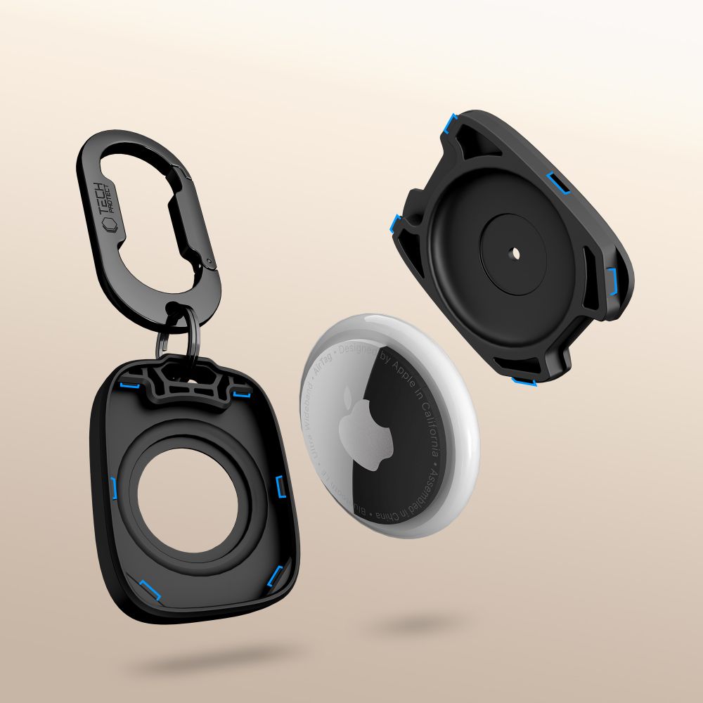 Tech-Protect Velar dėklas Apple AirTag – juodas -- Apple AirTag