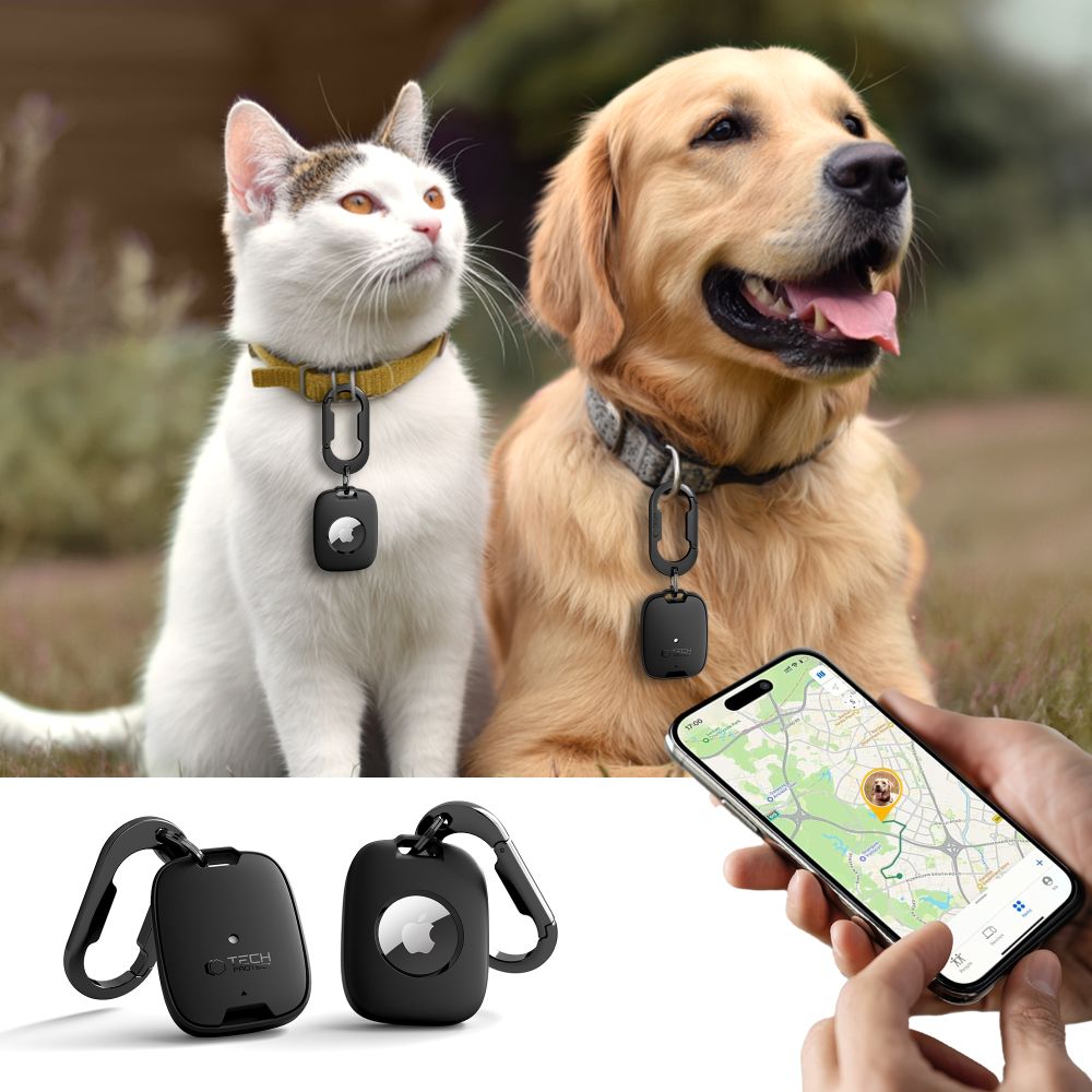 Tech-Protect Velar dėklas Apple AirTag – juodas -- Apple AirTag