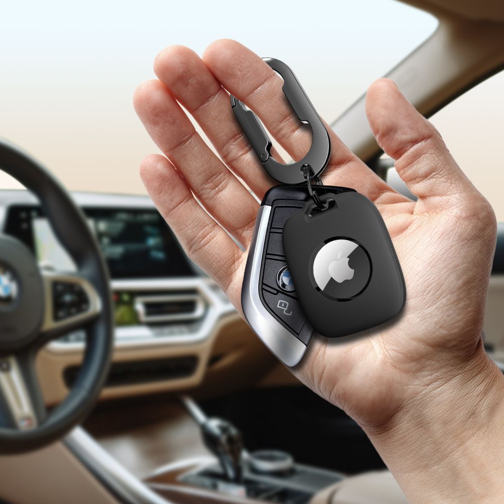 Tech-Protect Velar dėklas Apple AirTag – juodas -- Apple AirTag