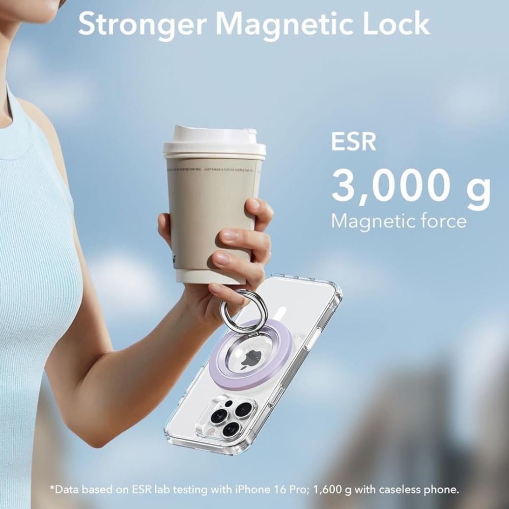 ESR Magnetic HaloLock MagSafe telefono laikiklis - violetinis -- Cell phone holders