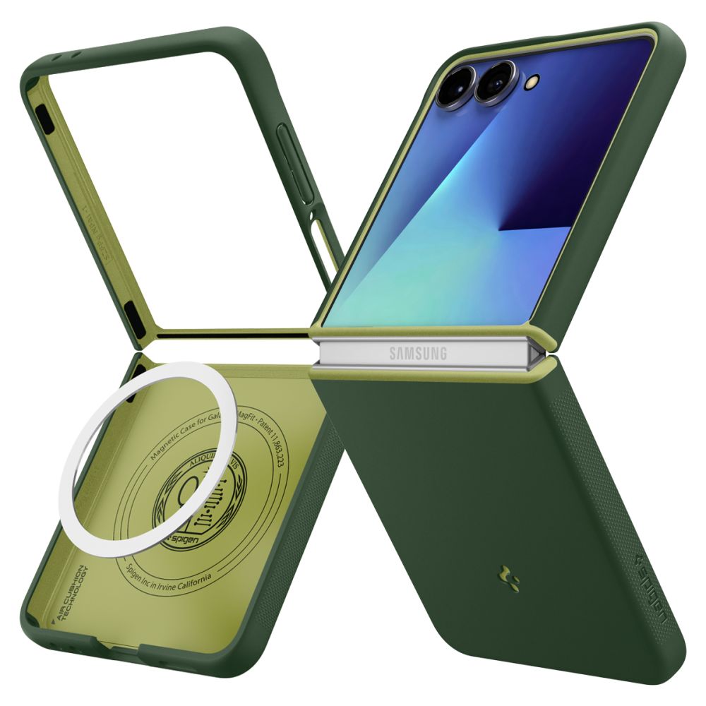 Spigen Nano Pop MagSafe dėklas Galaxy Z Flip 7 – žalias
