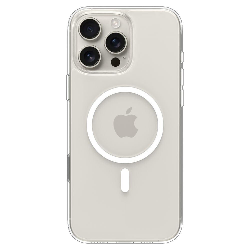 Spigen Thin Fit MagSafe dėklas iPhone 16 Pro – skaidrus/baltas