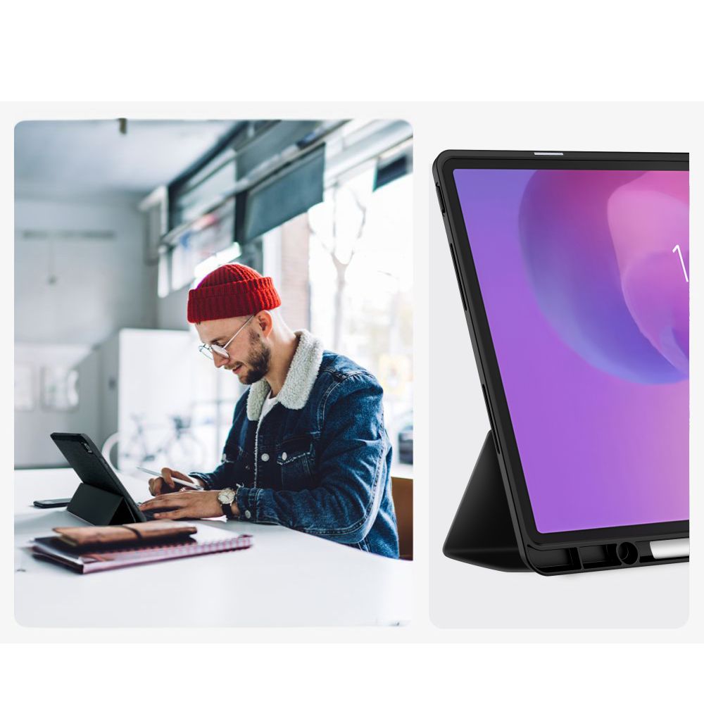 TechProtect SmartCase rašiklio dėklas, skirtas Lenovo Idea Tab Plus 12.1 TB-361 - juodas