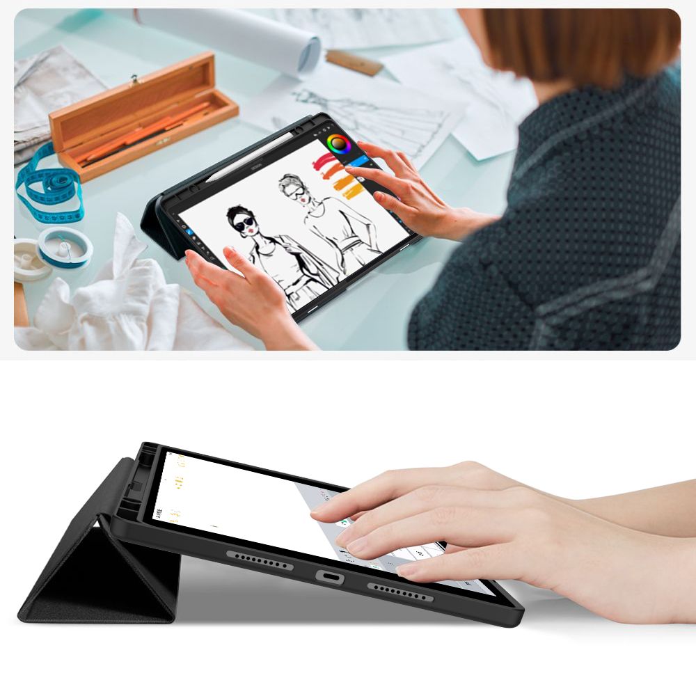 TechProtect SmartCase rašiklio dėklas, skirtas Lenovo Idea Tab Plus 12.1 TB-361 - juodas
