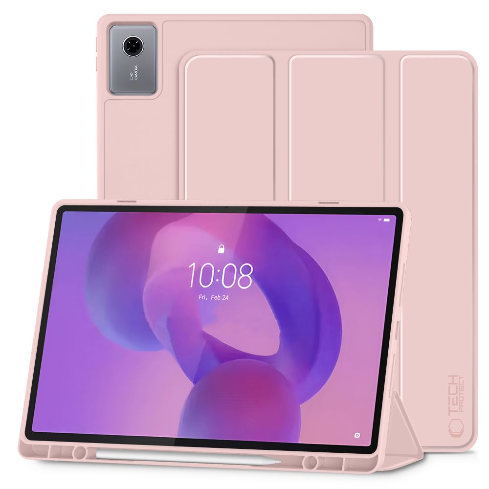 TechProtect SmartCase rašiklio dėklas, skirtas Lenovo Idea Tab Plus 12.1 TB-361 – rožinis