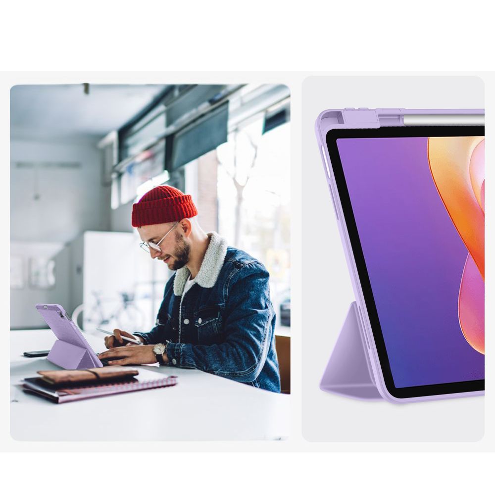 Tech-Protect SmartCase Pen dėklas Xiaomi Redmi Pad 2 11.0 – violetinis -- Xiaomi Redmi Pad 2