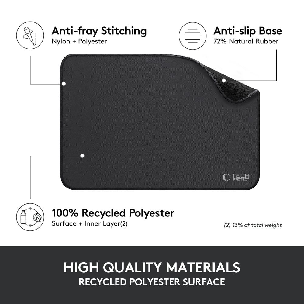 Tech-Protect A100 Pelės kilimėlis 35 x 25 cm - juodas -- Uncategorized