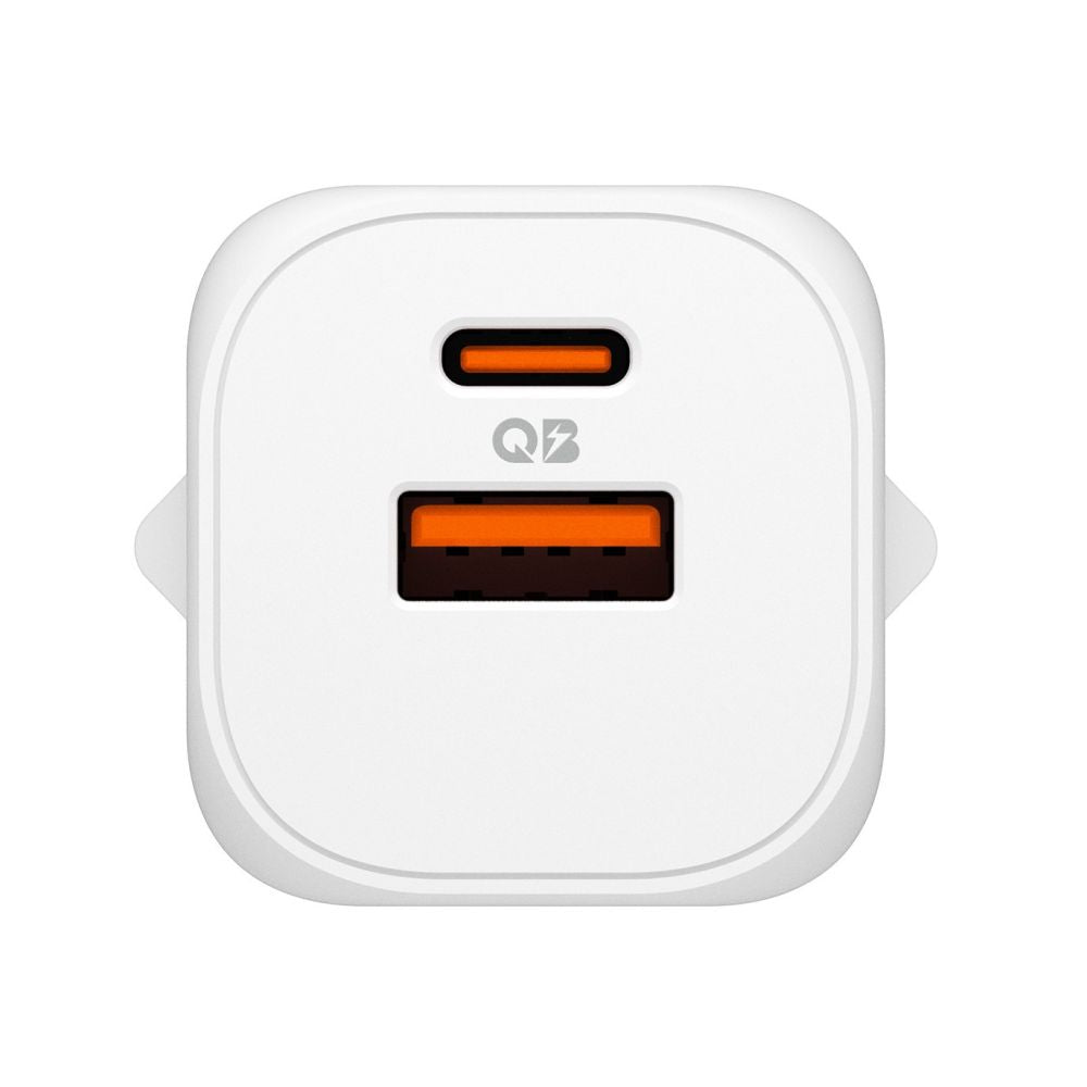 Spigen sieninis įkroviklis Essential EE352EU USB-C / USB-A 35W - baltas