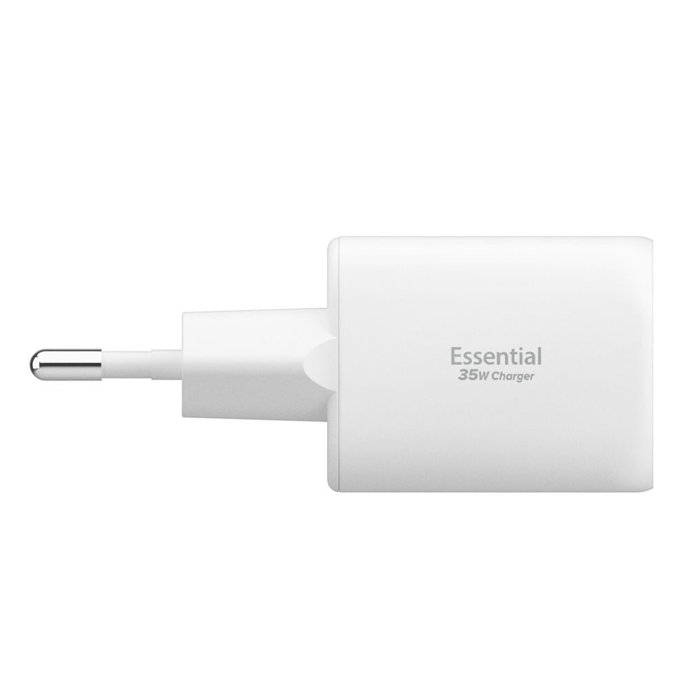 Spigen sieninis įkroviklis Essential EE352EU USB-C / USB-A 35W - baltas