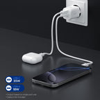 Spigen sieninis įkroviklis Essential EE352EU USB-C / USB-A 35W - baltas