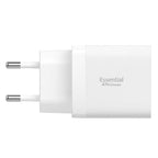 Spigen sieninis įkroviklis Essential EE472EU 2-port USC-C 47W - baltas