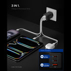 Spigen įkroviklis Essential EE673EU 3-port 2xUSB-C 1xUSB-A 67W - juodas