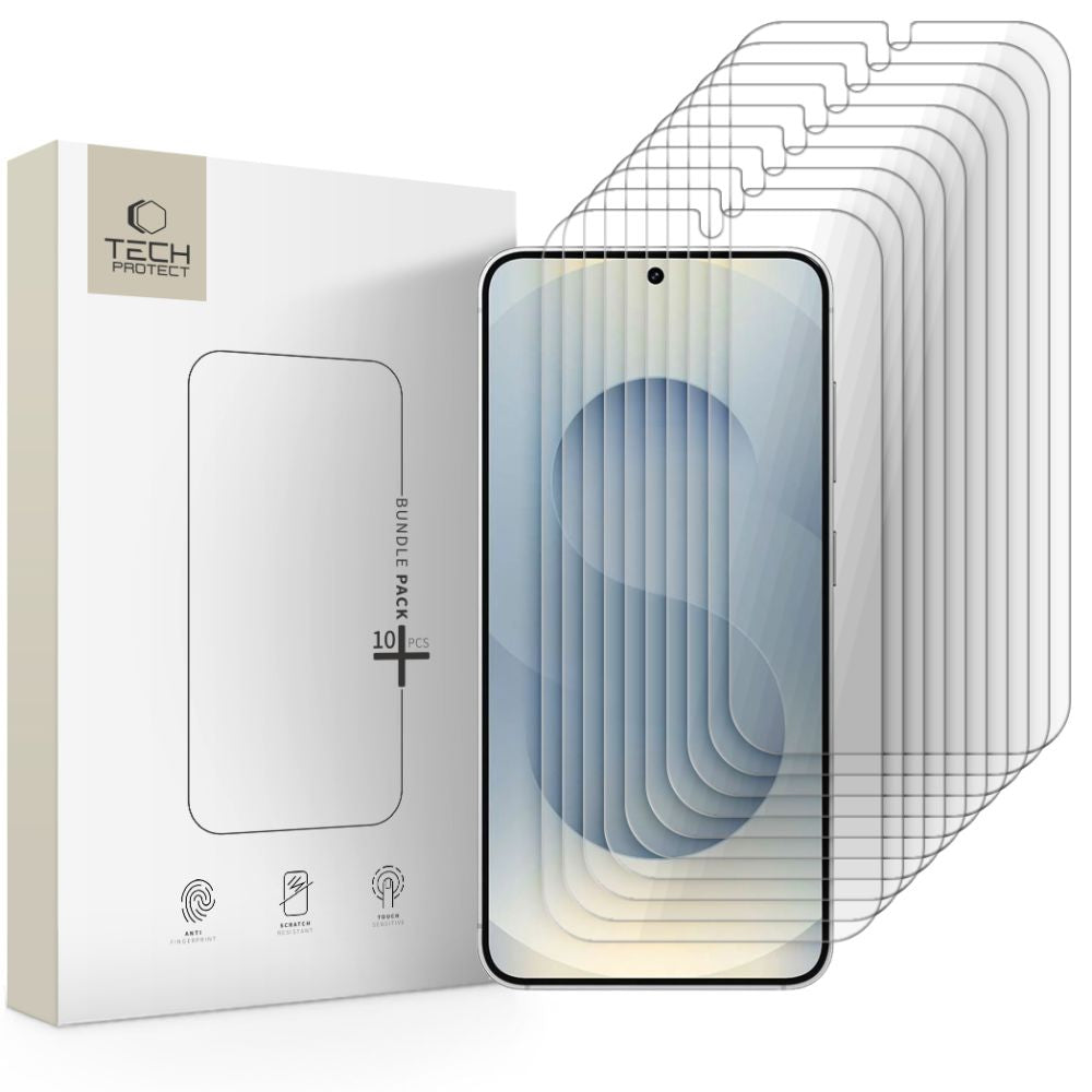 Tech-Protect grūdinto stiklo rinkinys 10 vnt. Galaxy S24/S25 -- Samsung Galaxy S24