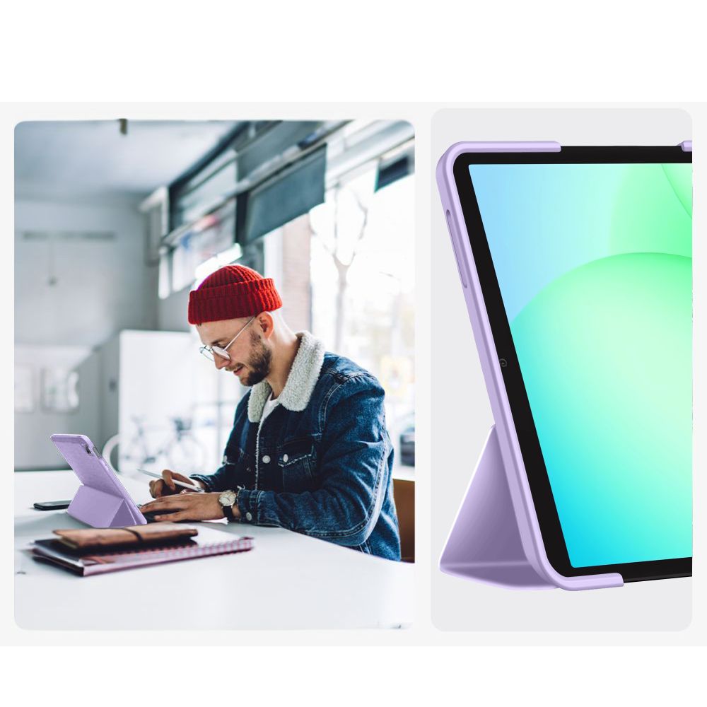TechProtect SmartCase dėklas Galaxy Tab A9+/A11+ – violetinis -- Samsung Galaxy Tab A9+