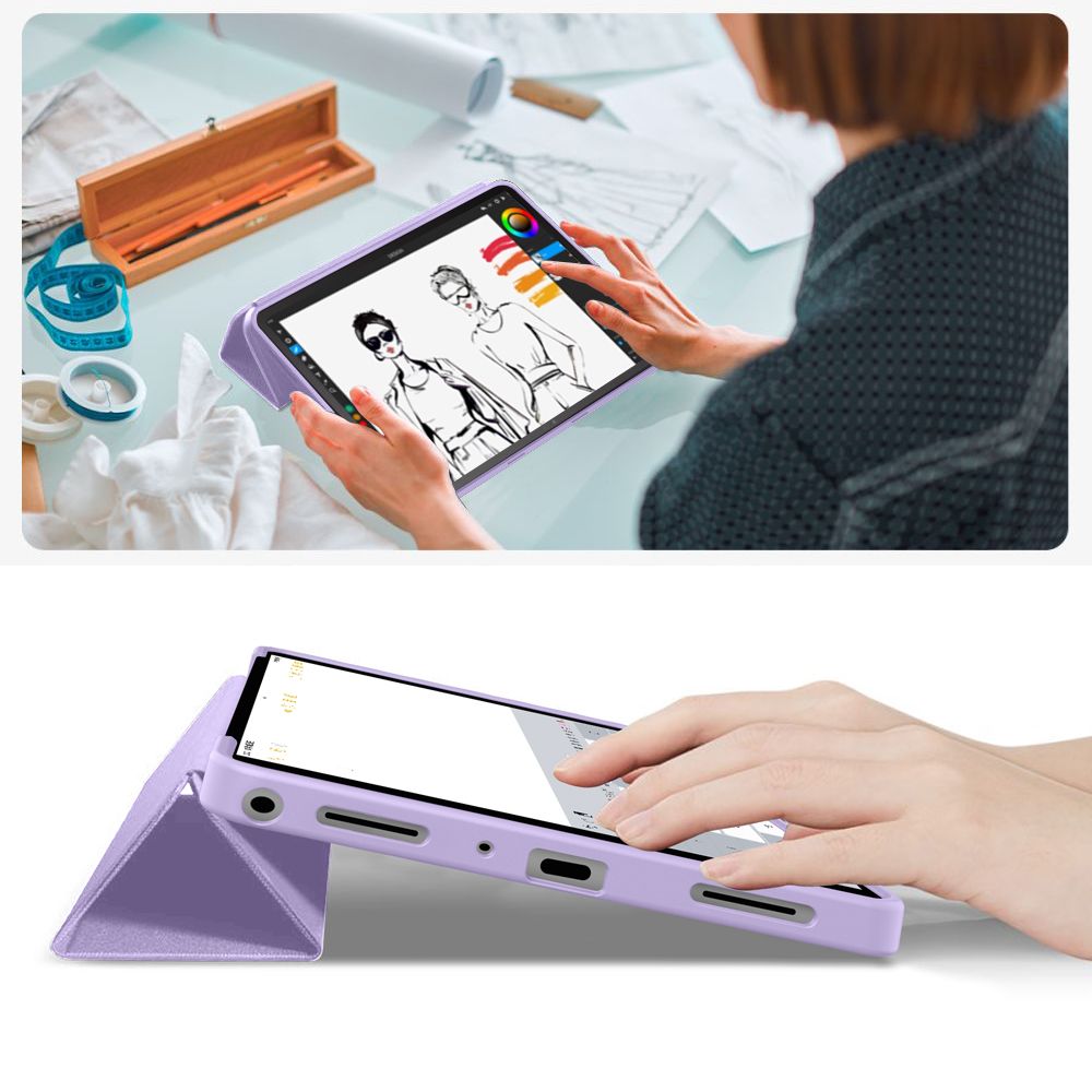 TechProtect SmartCase dėklas Galaxy Tab A9+/A11+ – violetinis -- Samsung Galaxy Tab A9+