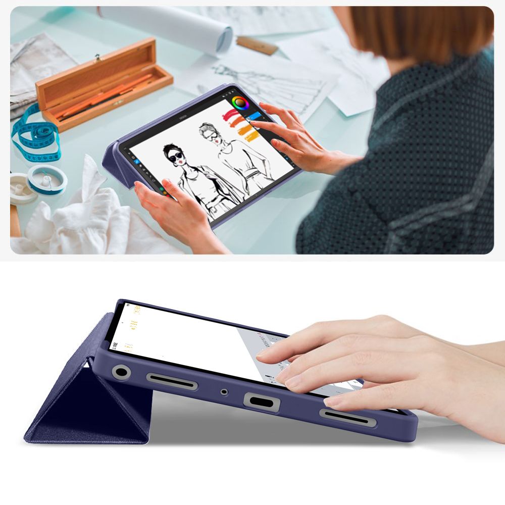 TechProtect SmartCase dėklas Galaxy Tab A9+ / A11+ 11.0 – mėlynas -- Samsung Galaxy Tab A9+