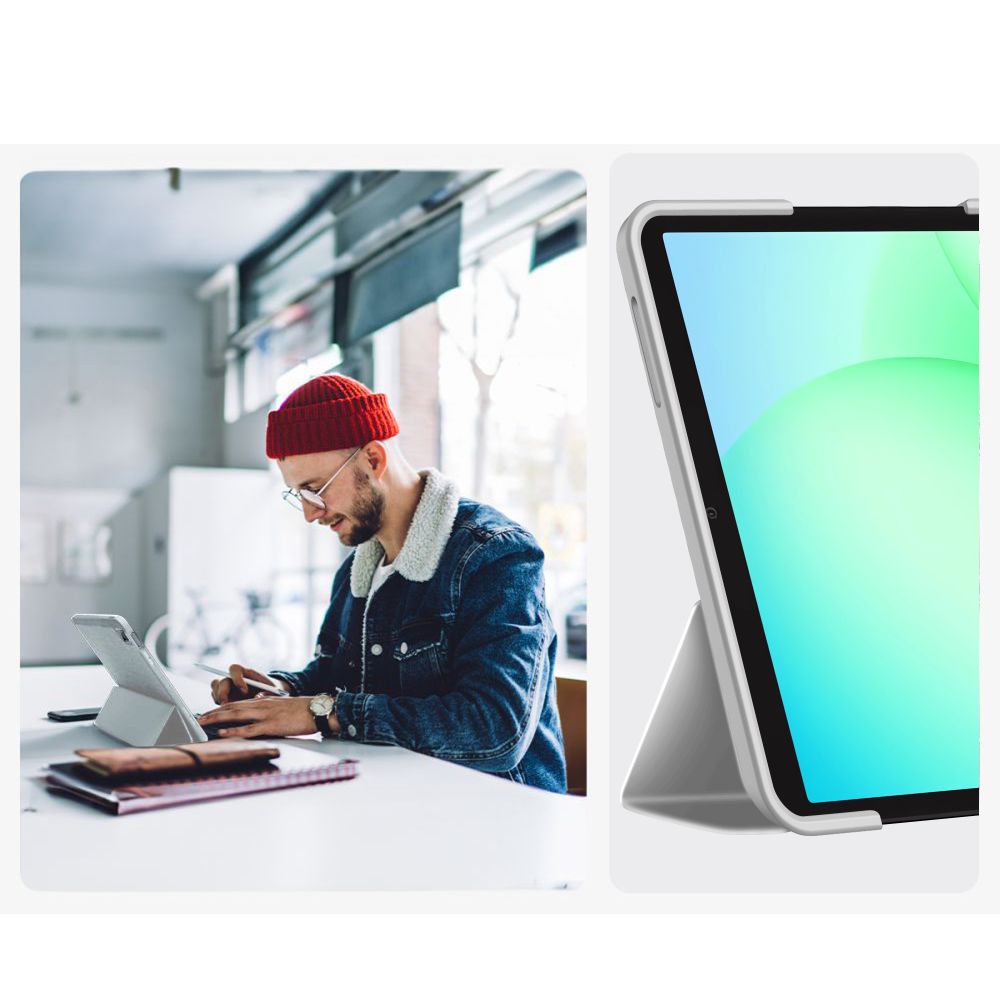 TechProtect SmartCase dėklas Galaxy Tab A9+/A11+ 11.0 – pilkas -- Samsung Galaxy Tab A9+