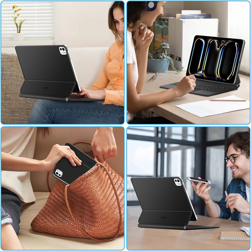 „Tech-Protect SmartCase Magnetic“, skirta iPad Pro 11“ 5/6 2024-2025 – juoda