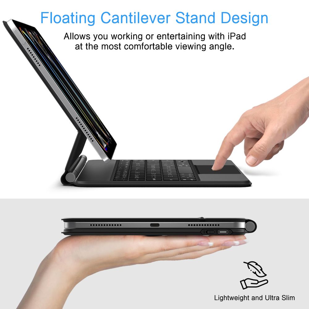 „Tech-Protect SmartCase Magnetic“, skirta iPad Pro 11“ 5/6 2024-2025 – juoda