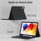 Tech-Protect SC Pen dėklas su klaviatūra Xiaomi Poco Pad M1 / Redmi Pad 2 Pro 12.1 – juodas -- Xiaomi Poco Pad M1