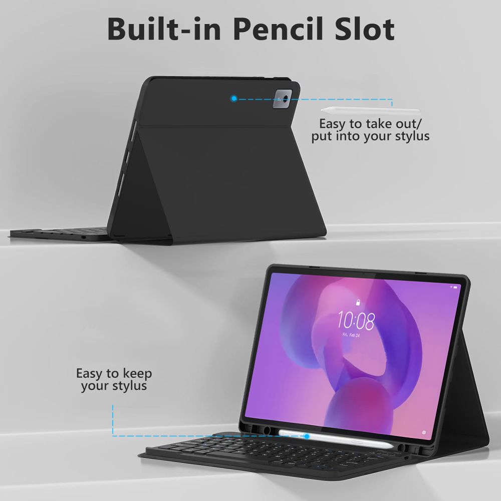 Tech-Protect SC rašiklio dėklas, skirtas Lenovo Idea Tab Plus 12.1 TB-361 - juodas