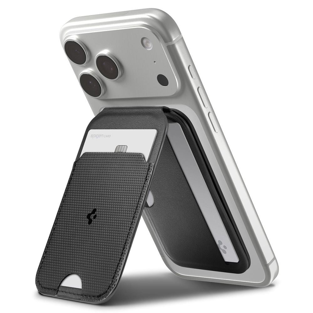 Spigen Slim Fold Tripod Wallet S314-2 MagSafe Magnetinis telefono dėklas - Juodas -- Uncategorized