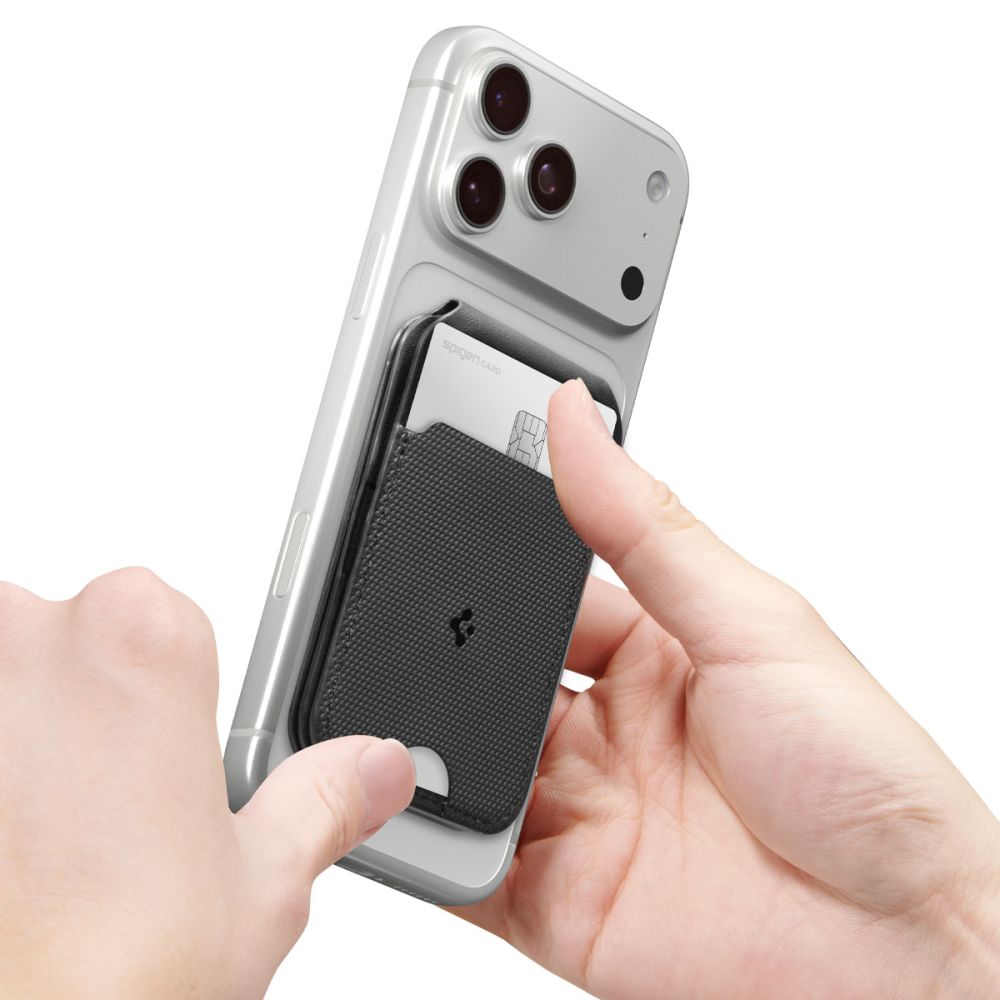 Spigen Slim Fold Tripod Wallet S314-2 MagSafe Magnetinis telefono dėklas - Juodas -- Uncategorized