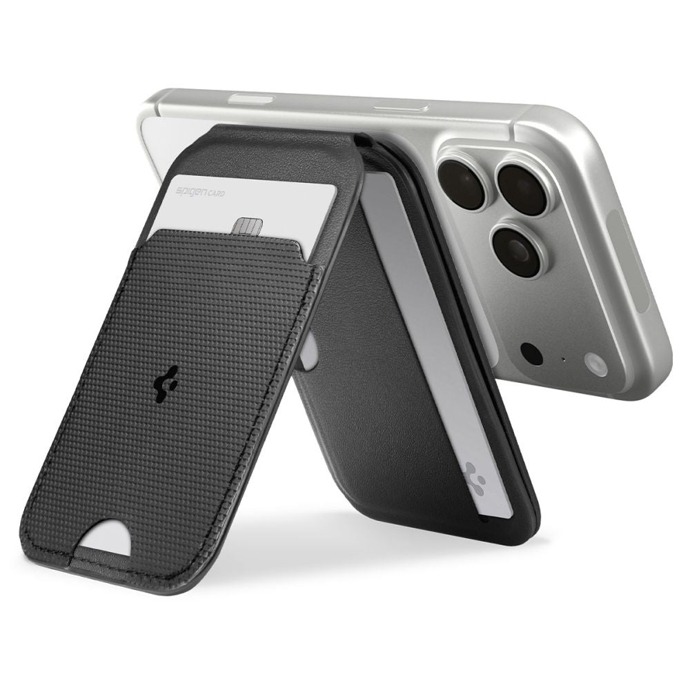 Spigen Slim Fold Tripod Wallet S314-2 MagSafe Magnetinis telefono dėklas - Juodas -- Uncategorized