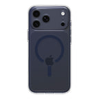Spigen Ultra Hybrid MagSafe dėklas iPhone 17 Pro Max – skaidrus (tamsiai mėlynas rėmelis)