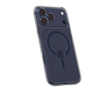 Spigen Ultra Hybrid MagSafe dėklas iPhone 17 Pro Max – skaidrus (tamsiai mėlynas rėmelis)