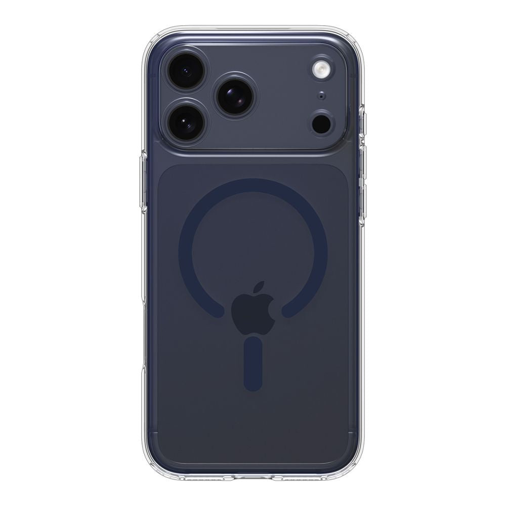 Spigen Ultra Hybrid MagSafe dėklas iPhone 17 Pro – skaidrus (tamsiai mėlynas)