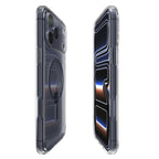 Spigen Ultra Hybrid MagSafe dėklas iPhone 17 Pro – skaidrus (tamsiai mėlynas)