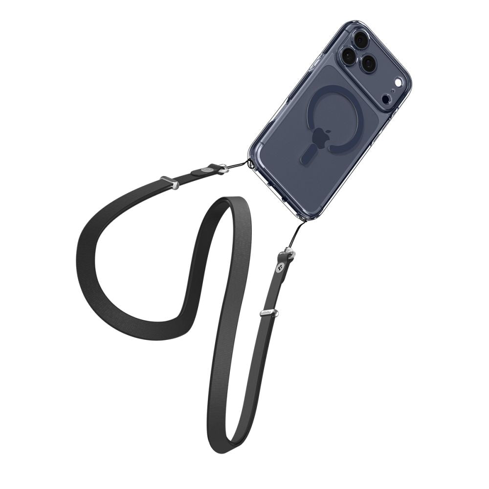Spigen Ultra Hybrid MagSafe dėklas iPhone 17 Pro – skaidrus (tamsiai mėlynas)