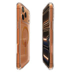 Spigen Ultra Hybrid MagSafe dėklas iPhone 17 Pro – skaidrus oranžinis