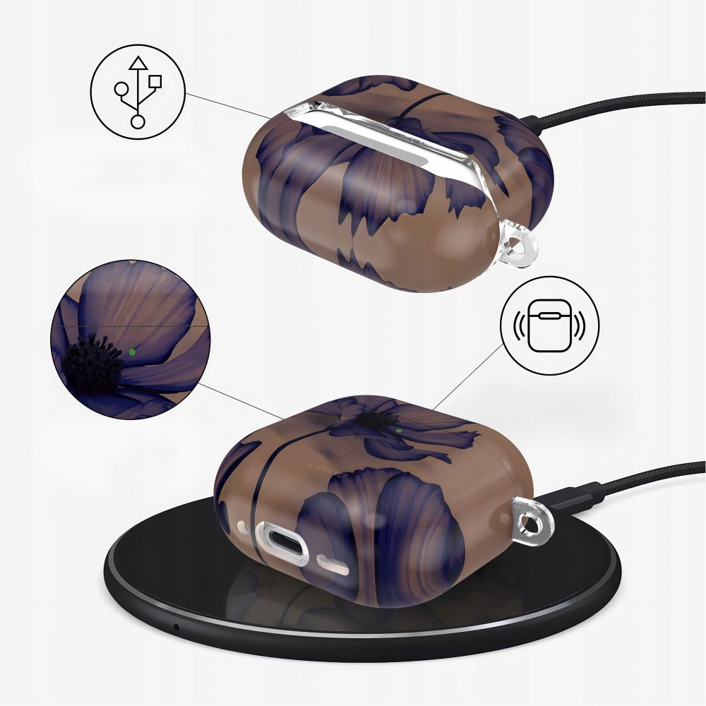 Tech-Protect Lamano dėklas AirPods 4 – rudas/violetinis -- AirPods 4