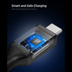 Spigen Laidas EB10020CC USB-C 100W 200cm - juodas