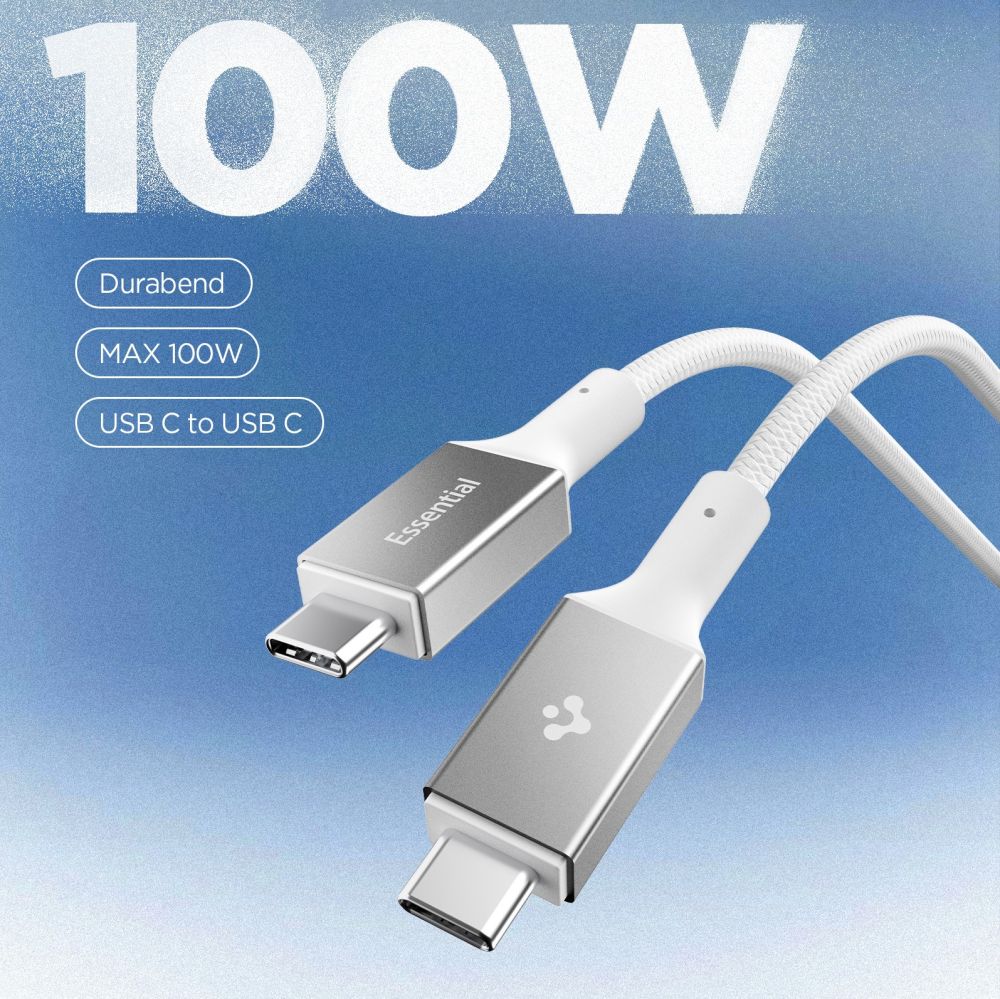 Spigen Laidas EB10010CC 100W 100 cm - baltas