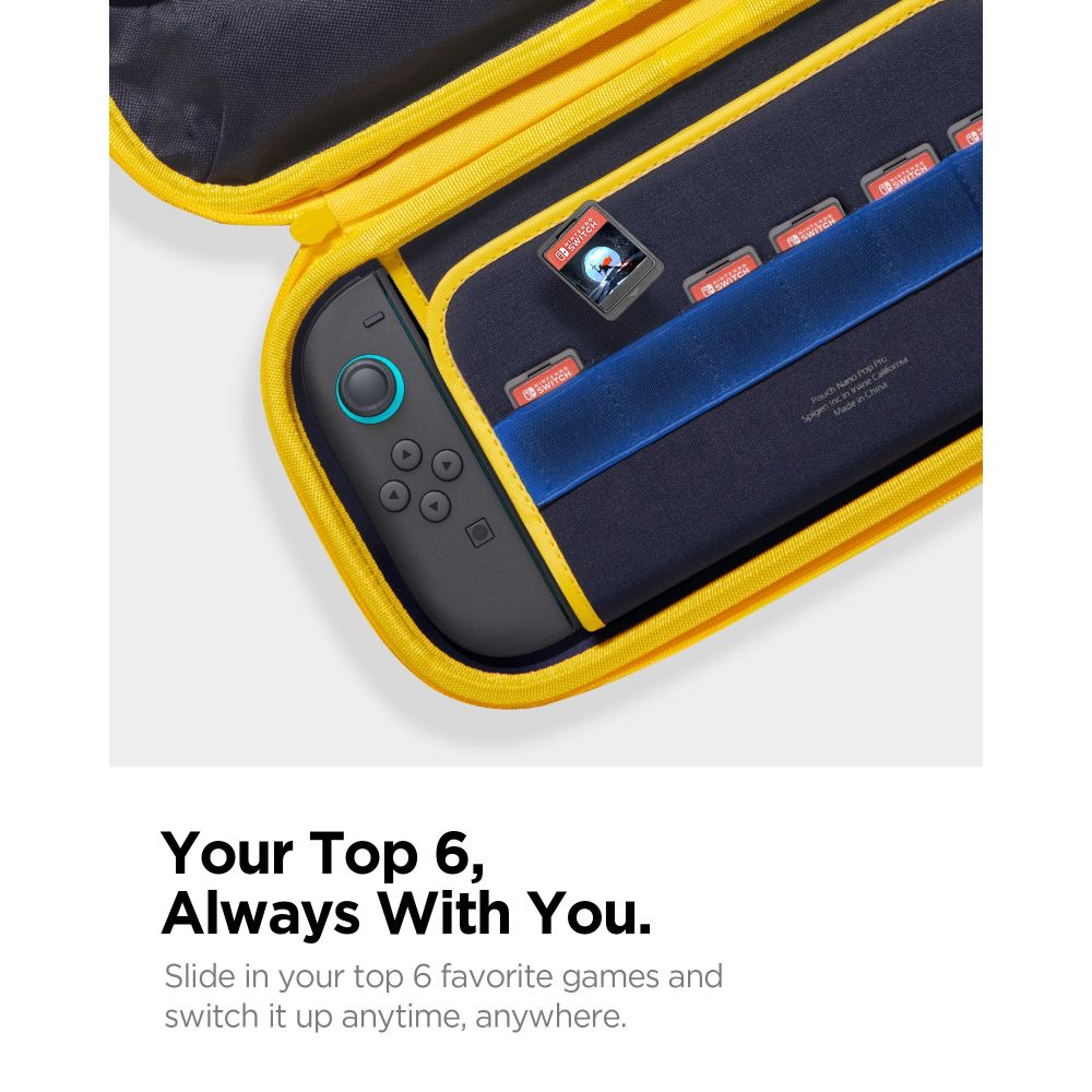 Spigen Nano Pop Pro maišelis, skirtas Nintendo Switch 2 - tamsiai mėlyna ir geltona -- Cell phone cases and covers
