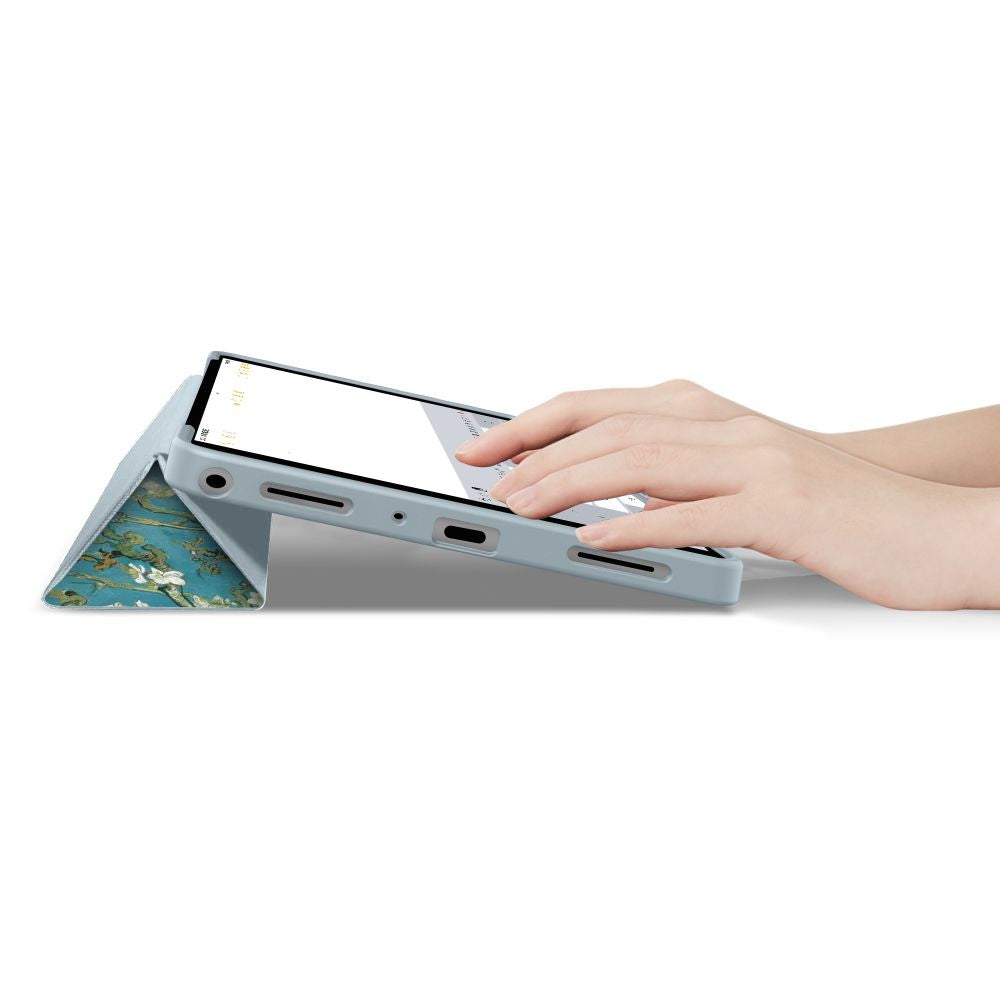TechProtect SmartCase dėklas Galaxy Tab A9+ / A11+ 11.0 – mėlynai baltas -- Samsung Galaxy Tab A9+